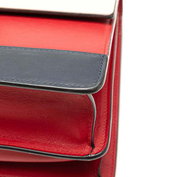 GUCCI Red Leather Bamboo Shoulder Bag - Picture 4 of 13